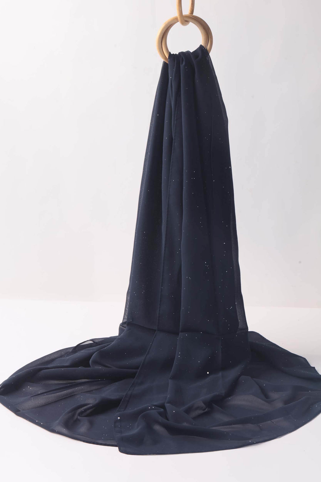 Chiffon Navy Blue Stole - Al-Deebaj