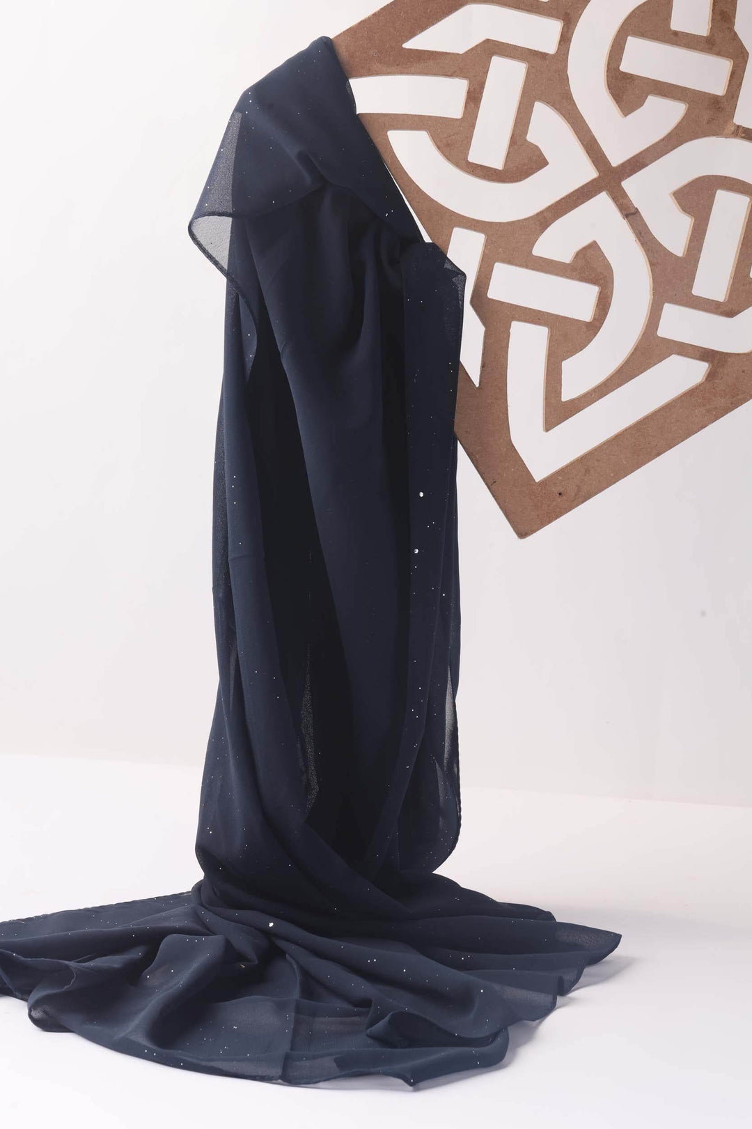 Chiffon Navy Blue Stole - Al-Deebaj