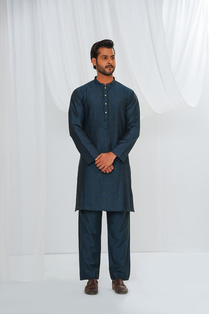 Peacock Plain Kurta Pajama | KP-043