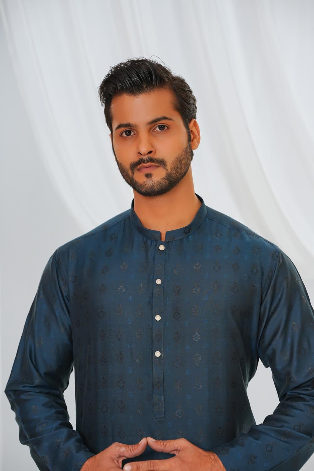 Peacock Plain Kurta Pajama | KP-043