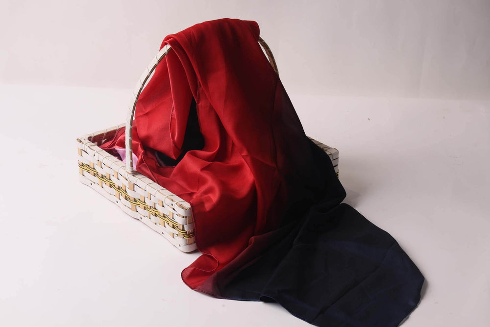 Silk 2 Tone Red & Navy - Al-Deebaj