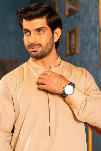 Fawn Shamray Kameez Shalwar | ADKS-063 - Al-Deebaj