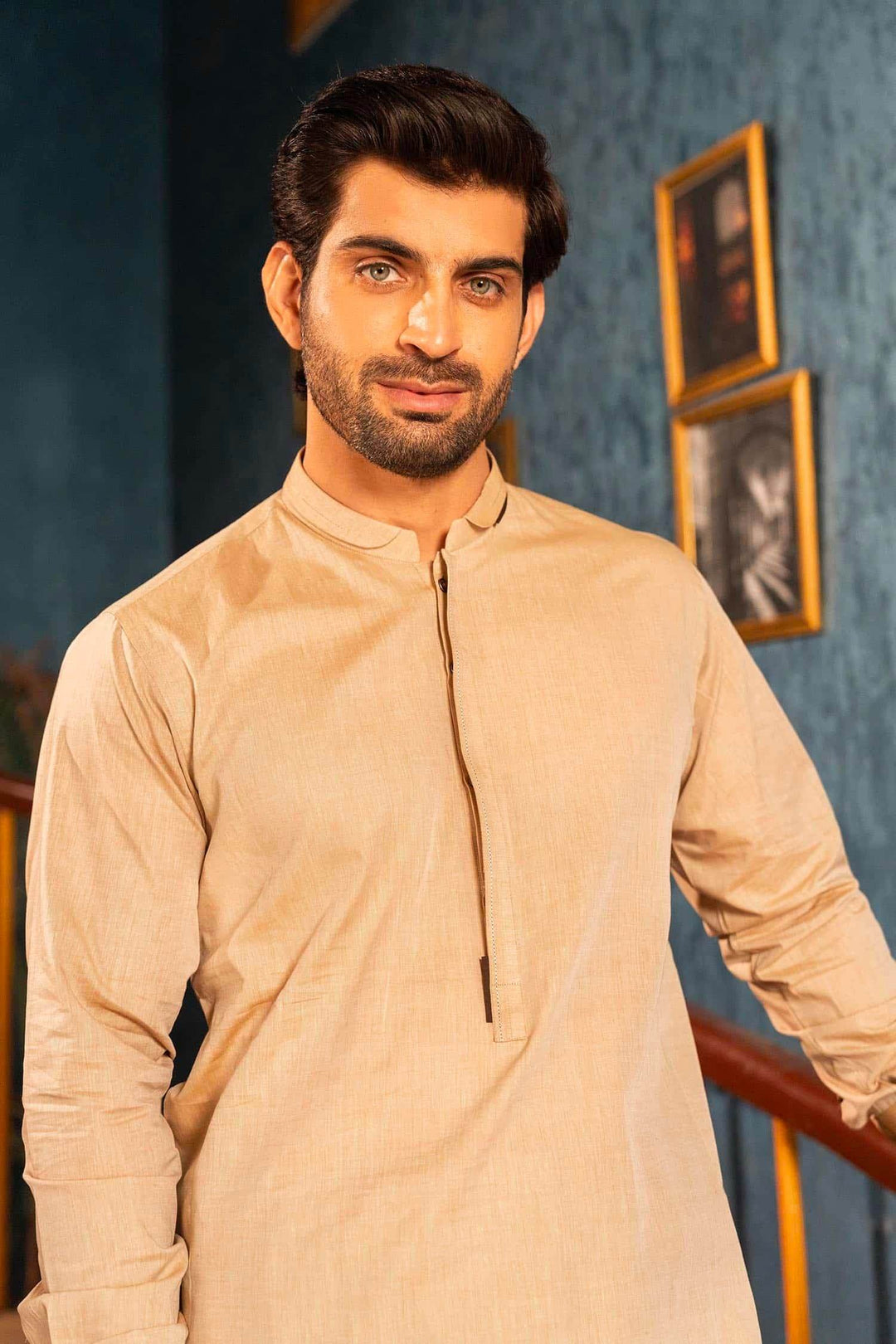 Fawn Shamray Kameez Shalwar | ADKS-063 - Al-Deebaj